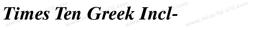 Times Ten Greek Incl字体转换